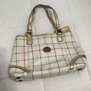 Plaid authentic Coach Purse